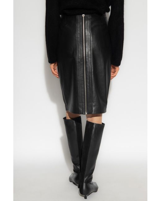 AllSaints Black ‘Lucille’ Leather Skirt