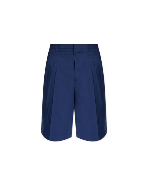 AMI Blue Wool Shorts for men