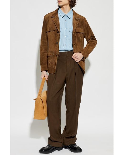 Tom Ford Blue Denim Shirt With Pockets for men