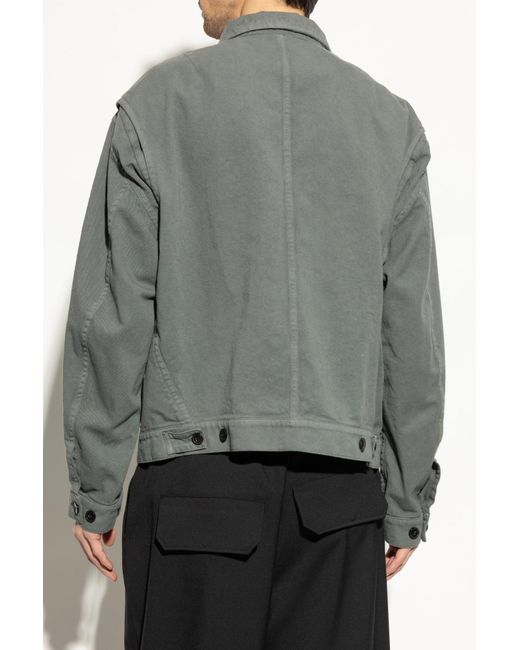 Dries Van Noten Gray Jacket With Pockets for men