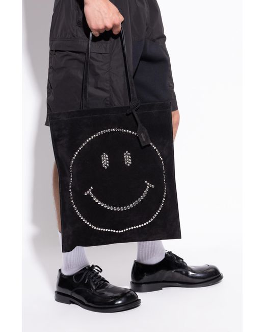 Moschino Black Shopper-Type Bag From The "Smiley" Collection for men