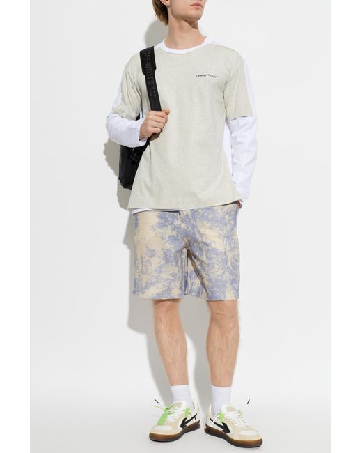 Off-White c/o Virgil Abloh White Long Sleeve T-Shirt for men