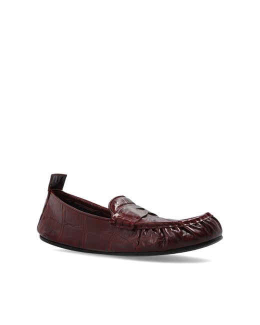 Acne Red Loafers Type Shoes
