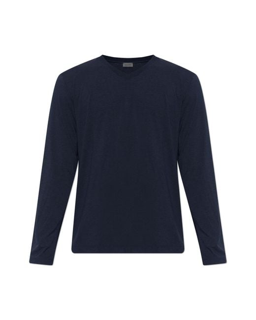 Hanro Blue Underwear T-Shirt From The "Casuals" Collection for men