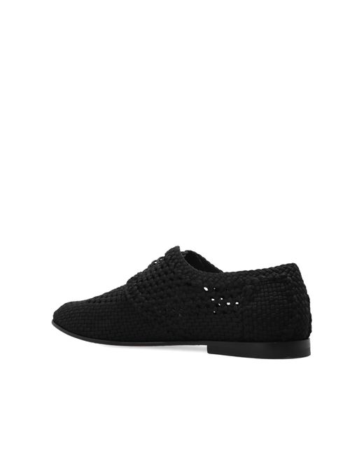 Dolce & Gabbana Black Shoes With Decorative Weave, for men