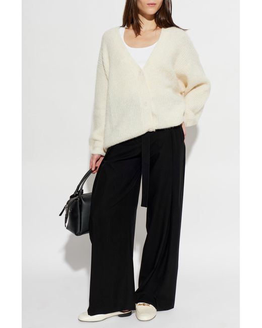 American Vintage White V-Neck Cardigan