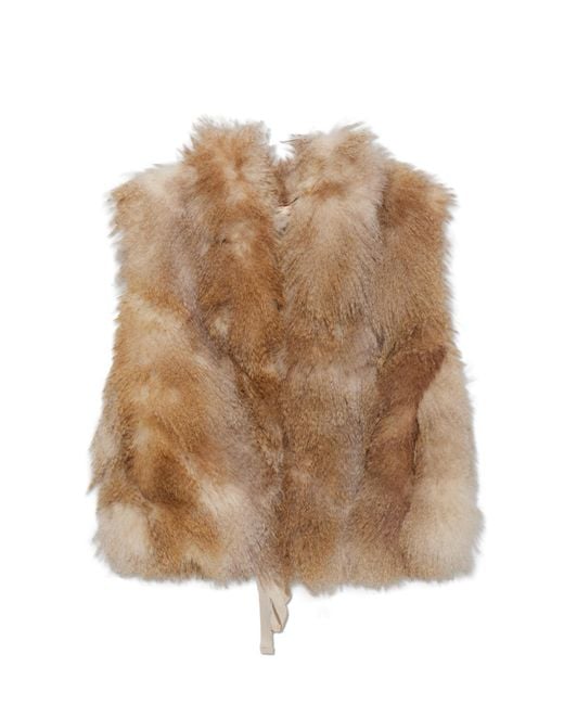 Forte_forte Brown Faux Fur Vest