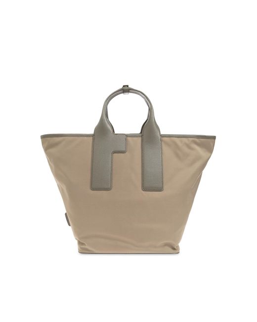 Furla Green Handbag Piuma Large Type Shopper