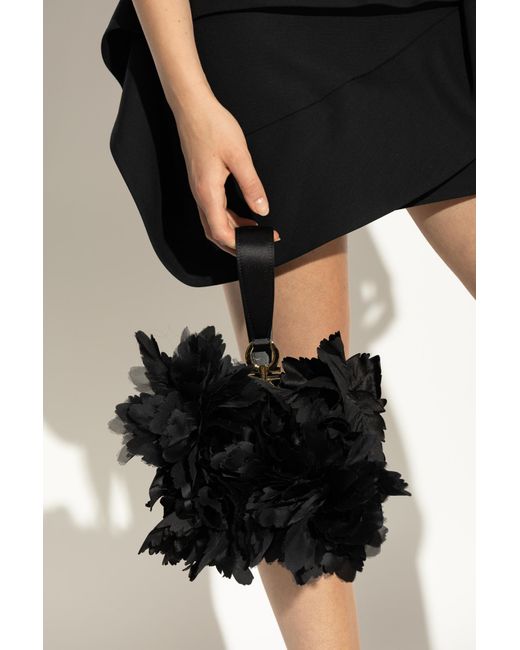 Ferragamo Black Handbag With Applications,