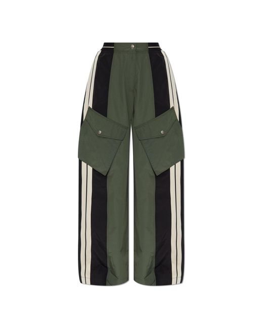 Palm Angels Green Trousers With Pockets