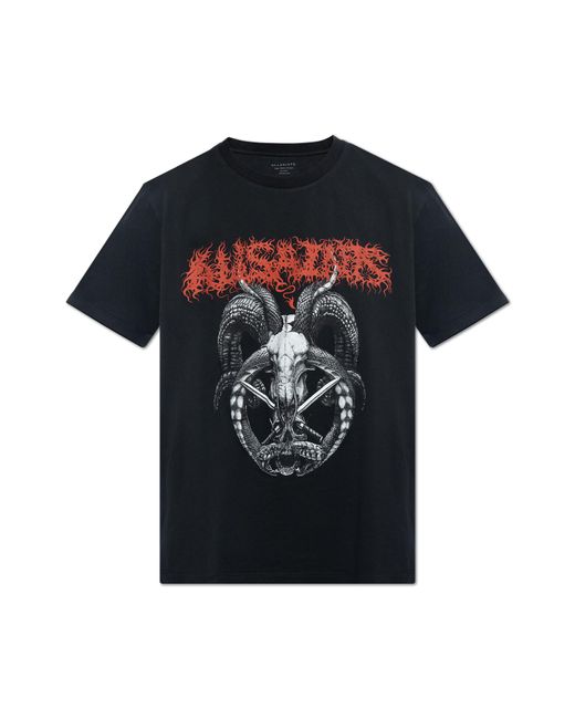 AllSaints Black 'archon' T-shirt, for men