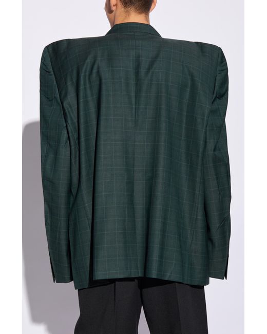 Balenciaga Green Wool Jacket for men