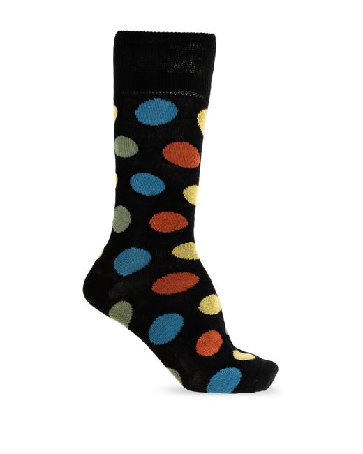 Paul Smith Black Polka Dot Patterned Socks for men