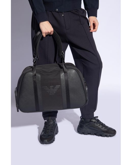 Emporio Armani Blue Carry-On Bag From The 'Sustainability' Collection for men