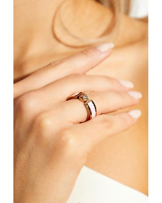 Versace Pink Ring With Medusa Head