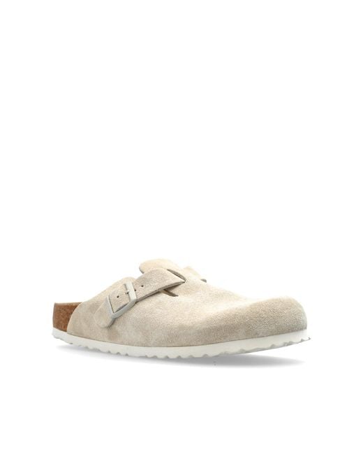 Birkenstock White Boston Bs Slippers