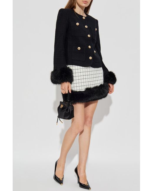 Self-Portrait Black Tweed Jacket