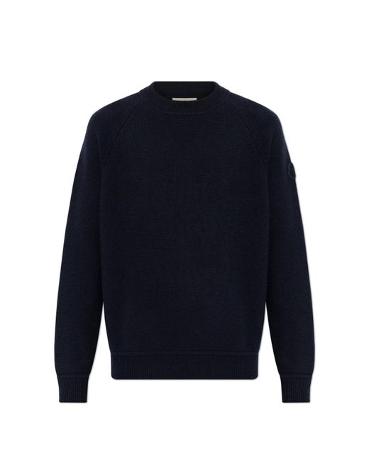 Moncler Blue Wool Sweater for men