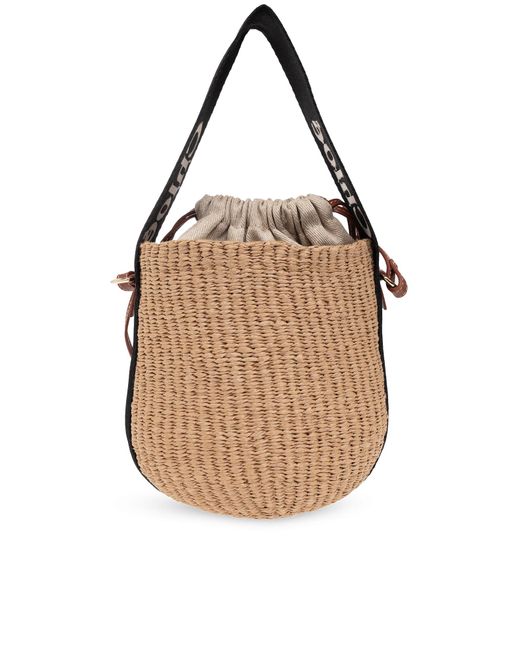 Chloé Natural 'Woody Small' Bucket Shoulder Bag