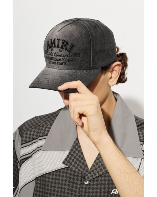 Amiri Black Baseball Cap for men