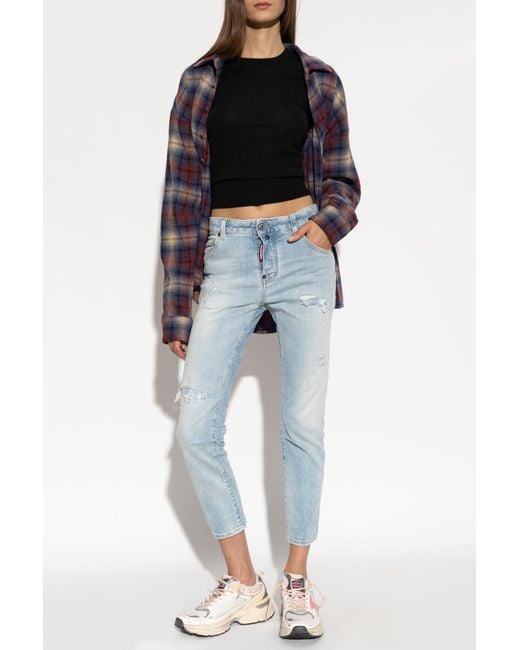 DSquared² Black Wool Top With Embroidered Logo