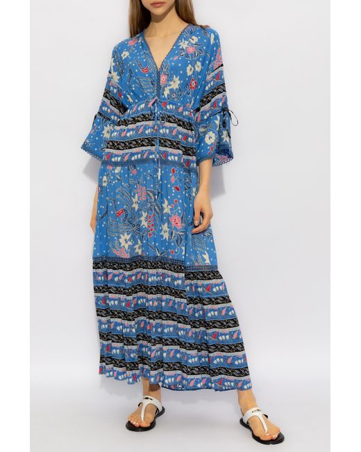 Diane von Furstenberg Blue 'boris' Patterned Dress,