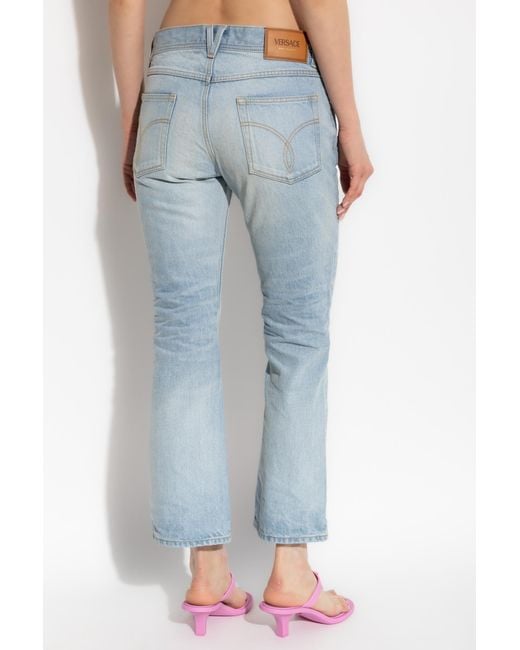Versace Blue Jeans With Logo