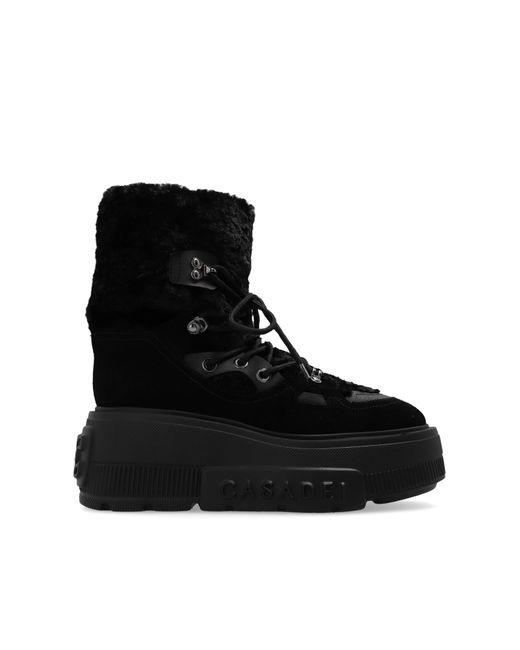 Casadei 'nexus' Platform Snow Boots in Black | Lyst