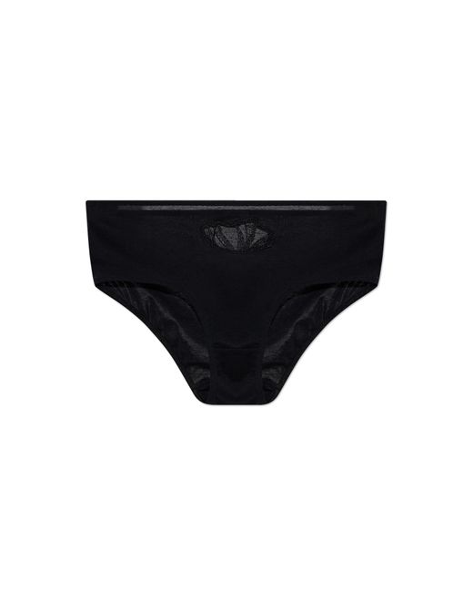 Hanro Black Cotton Briefs 'Rosaria'