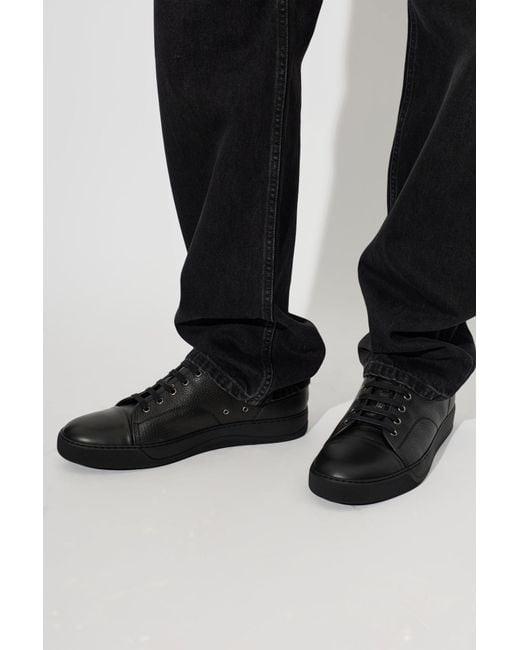 Lanvin Black Leather Sports Shoes 'Dbb1' for men