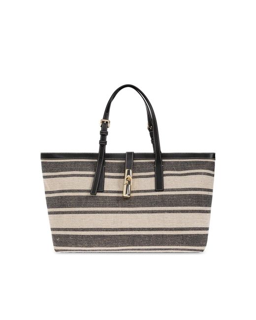 Furla Black "Debby Large" Shopper Bag