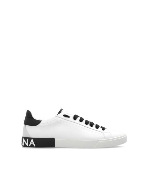 Dolce & Gabbana White 'Portofino' Sneakers for men