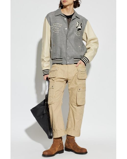 DSquared² Gray Houndstooth Pattern Jacket for men