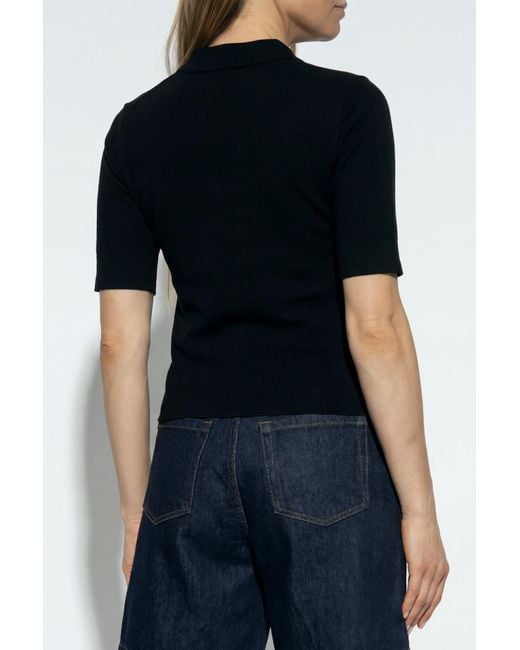 Paul Smith Black Polo With Decorative Buttons