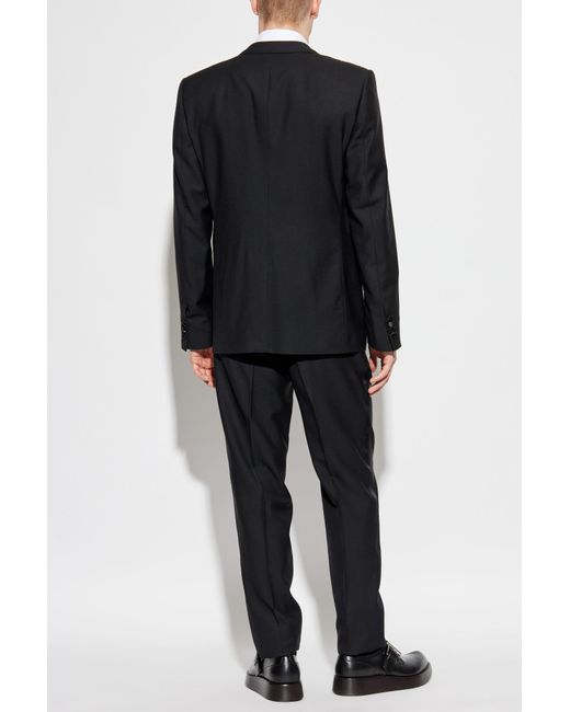 Dolce & Gabbana Black Wool Suit With Vest for men