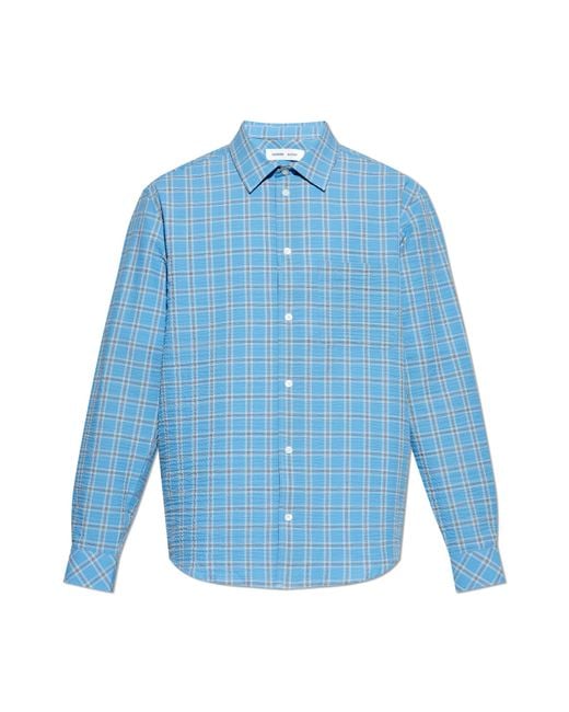 Samsøe & Samsøe Blue Shirt 'Sadamon' for men