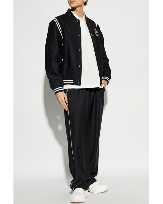 Lacoste Black Wool Jacket for men