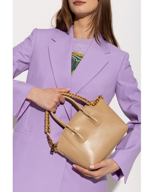Givenchy Women Handbags Antigona Purple Leather For Sale at