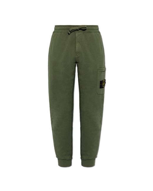 Stone Island Green Sweatpants, for men