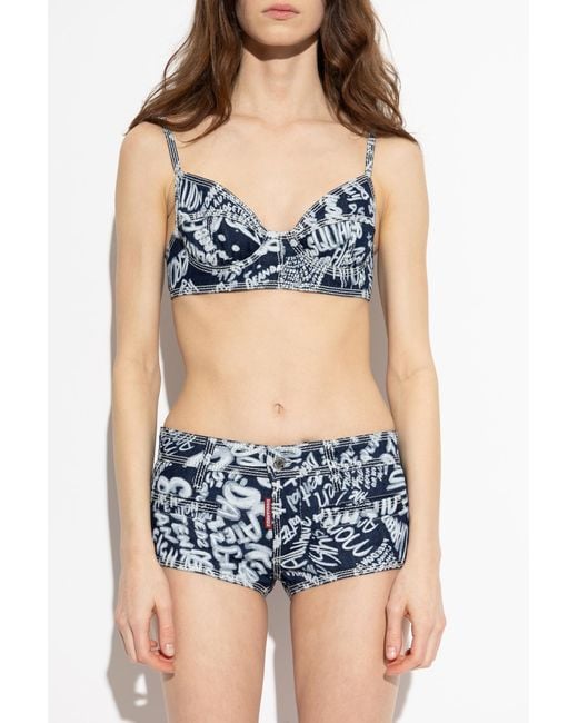 DSquared² Multicolor Short Denim Top