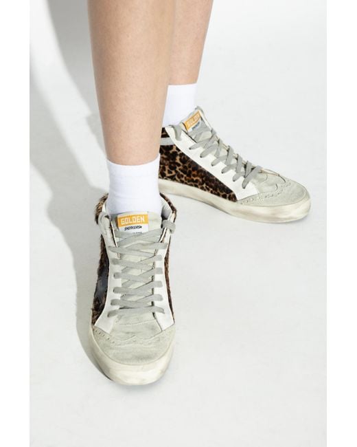Golden Goose Deluxe Brand White High-Top Sports Shoes "Mid Star Classic"