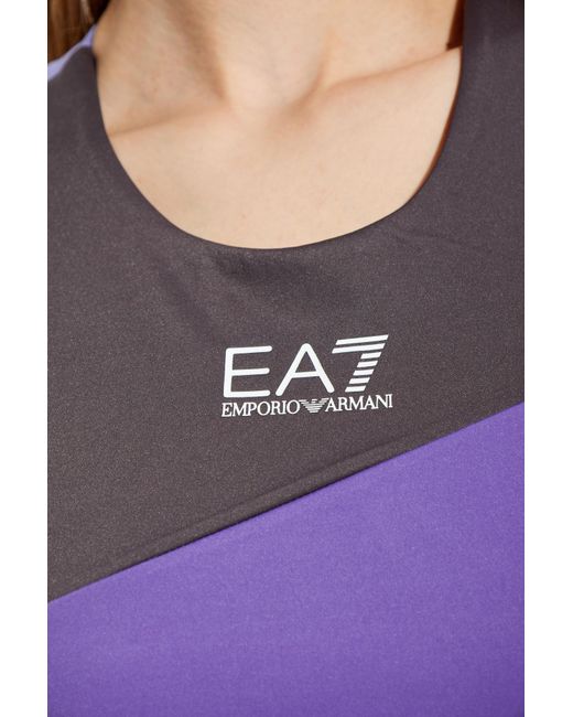 EA7 Purple Short Training Top