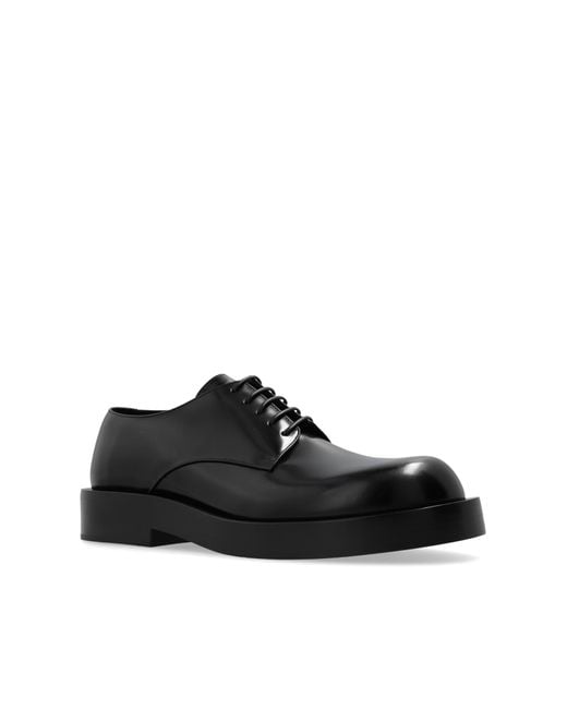 Jil Sander Black Leather 'Derby' Shoes for men