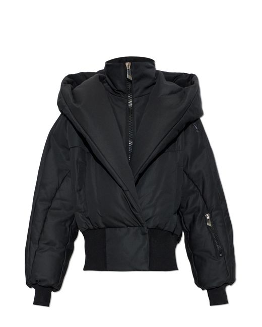 The Attico Black Insulated Jacket With Hood