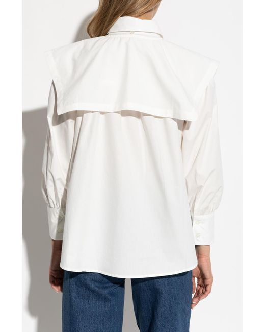 A.P.C. White Shirt With Detachable Wide Collar