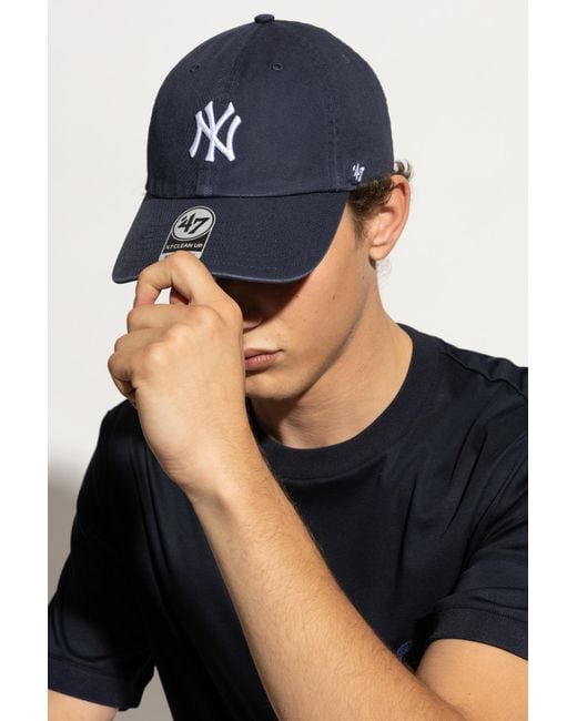 Sporty & Rich Blue Cap With Visor From The '47 & The New York Yankees' Collection