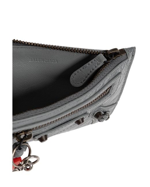 Balenciaga Gray Leather Card Holder