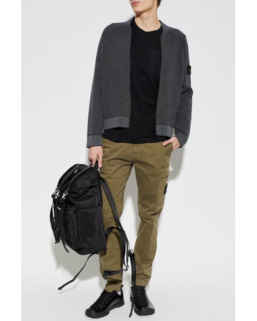 Stone Island Green Cargo Trousers for men