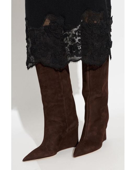 Jimmy Choo Brown Wedge Heel Boots 'Blake'