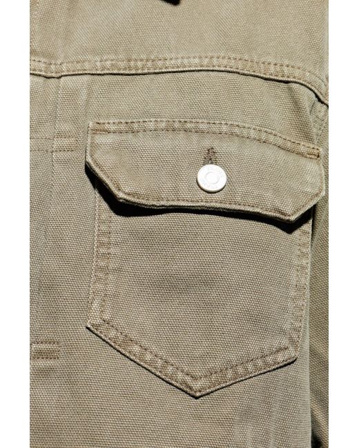 FRAME Blue Cashmere Sweater With A Crew Neck for men